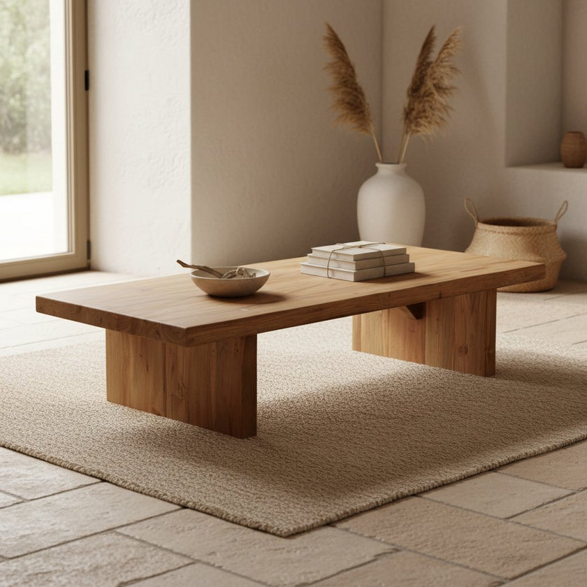 Teakhouten salontafel