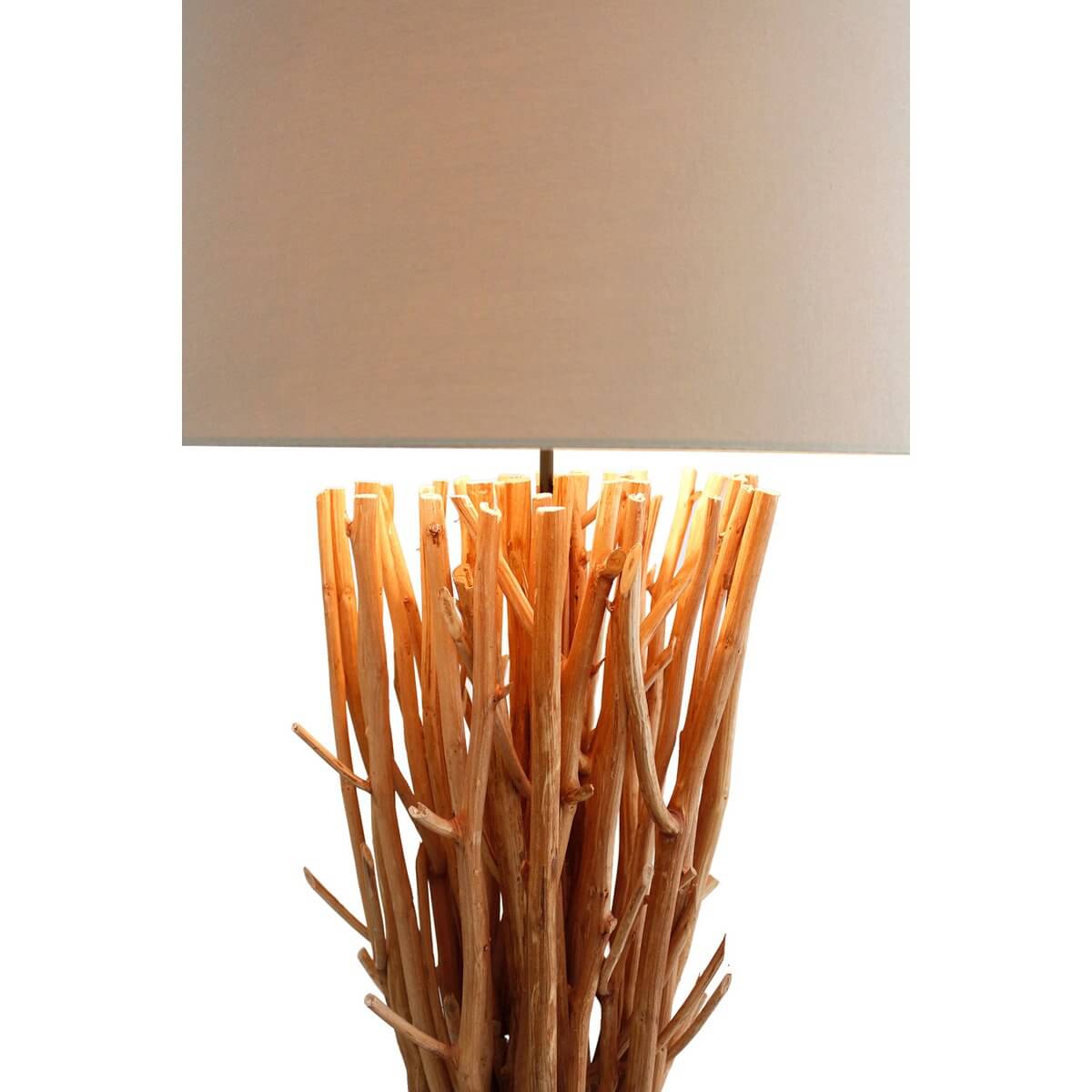 Stehleuchte Treibholz Natur/Weiß 175 cm - SalesFever