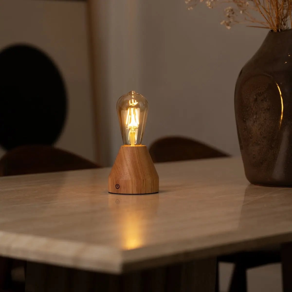 Zavi Lichtbruine Oplaadbare Tafellamp | LED, draadloos en batterijduur van 80 uur