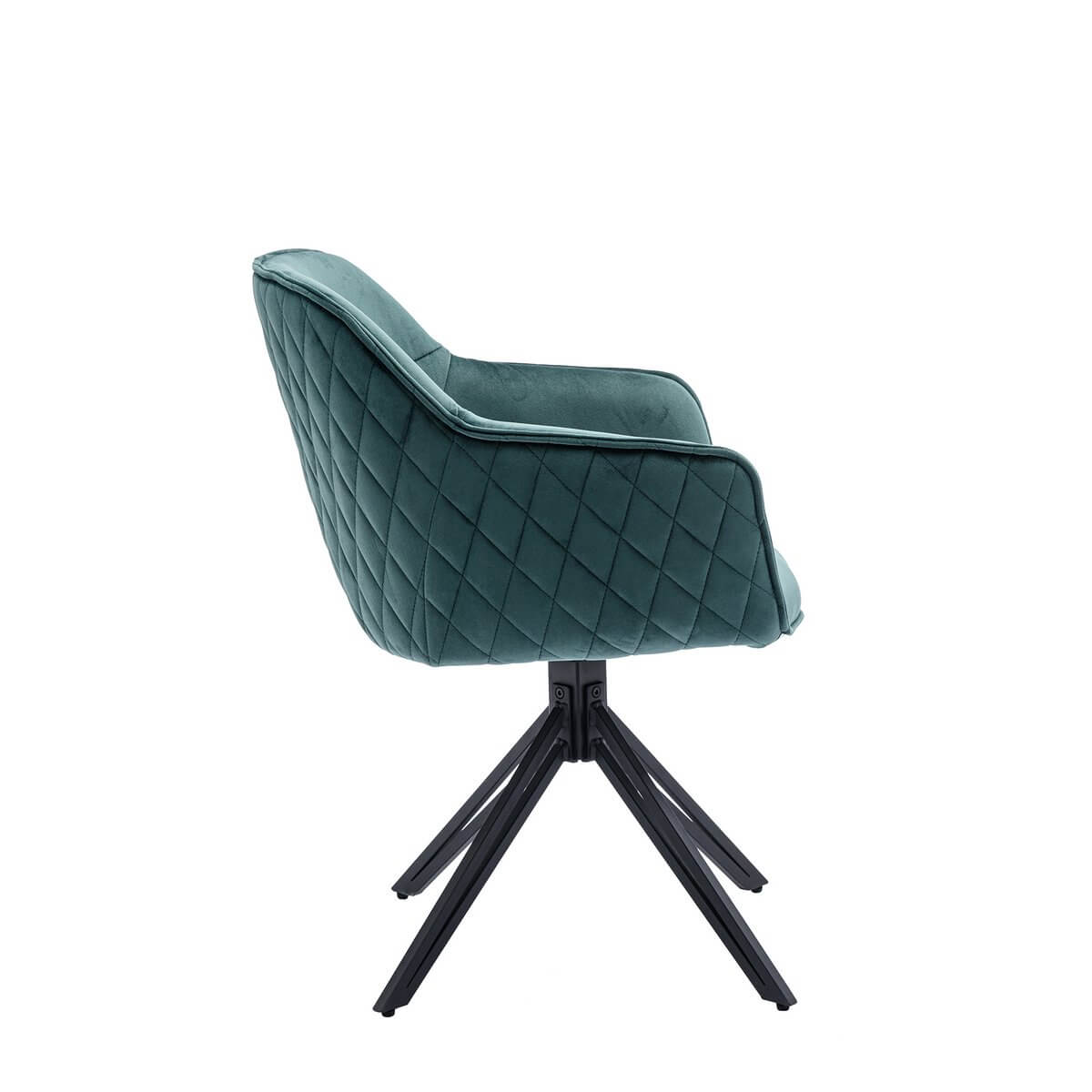 Armchair with honeycomb quilting green - SalesFever