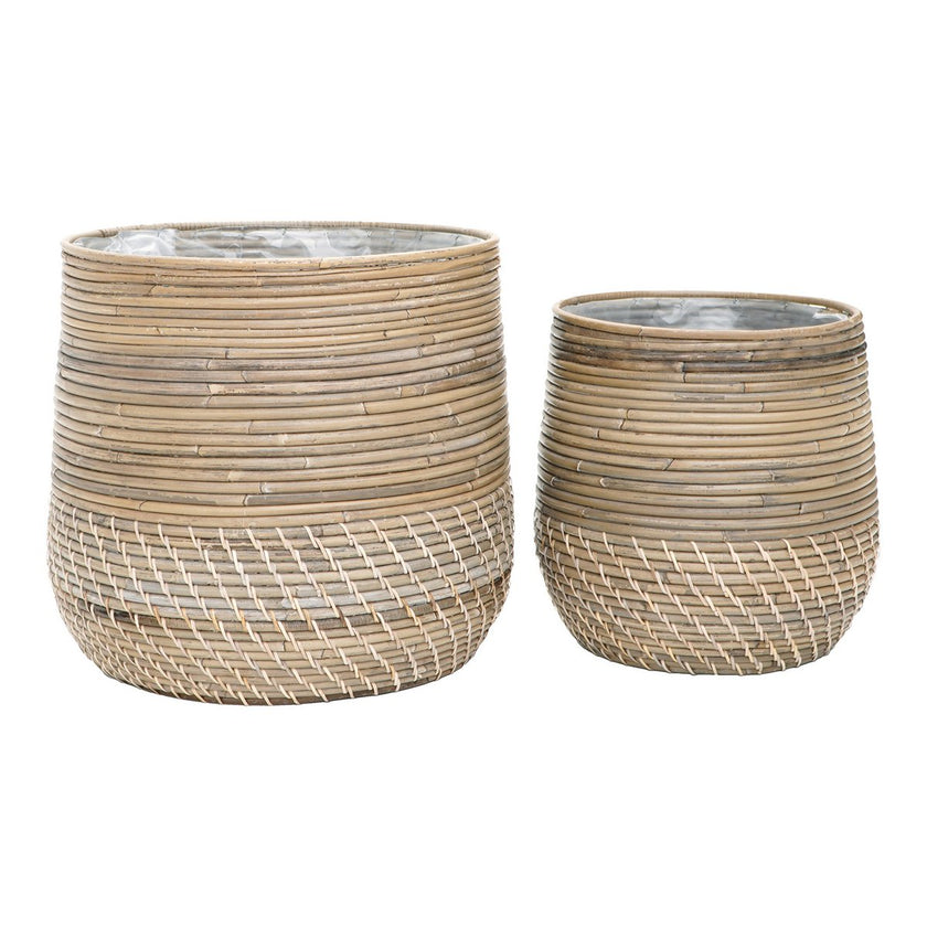 Moro -manden - Natural Kubu Rattan - Set van 2