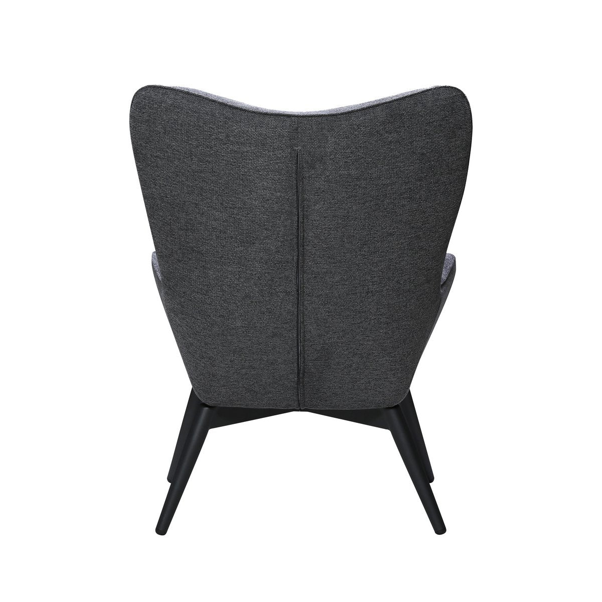 Moderne Fauteuil Donkergrijs met Zwart Metalen Frame – Structuurstof & Sierknopen - SalesFever - Casanovio