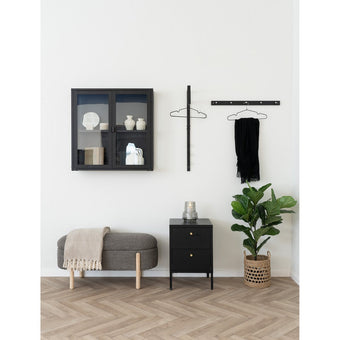 Branca Bench - Brown/Natural, polyester/schuim/multiplex, 98x41x48 cm