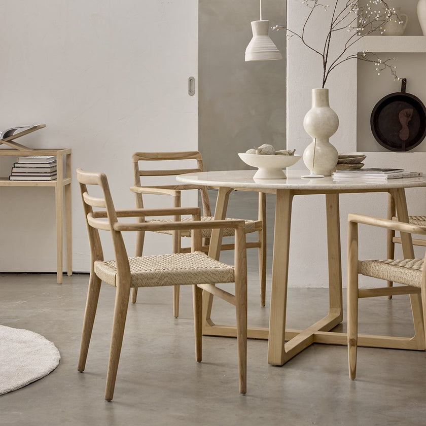 Infinity ronde marmeren eettafel 120 cm