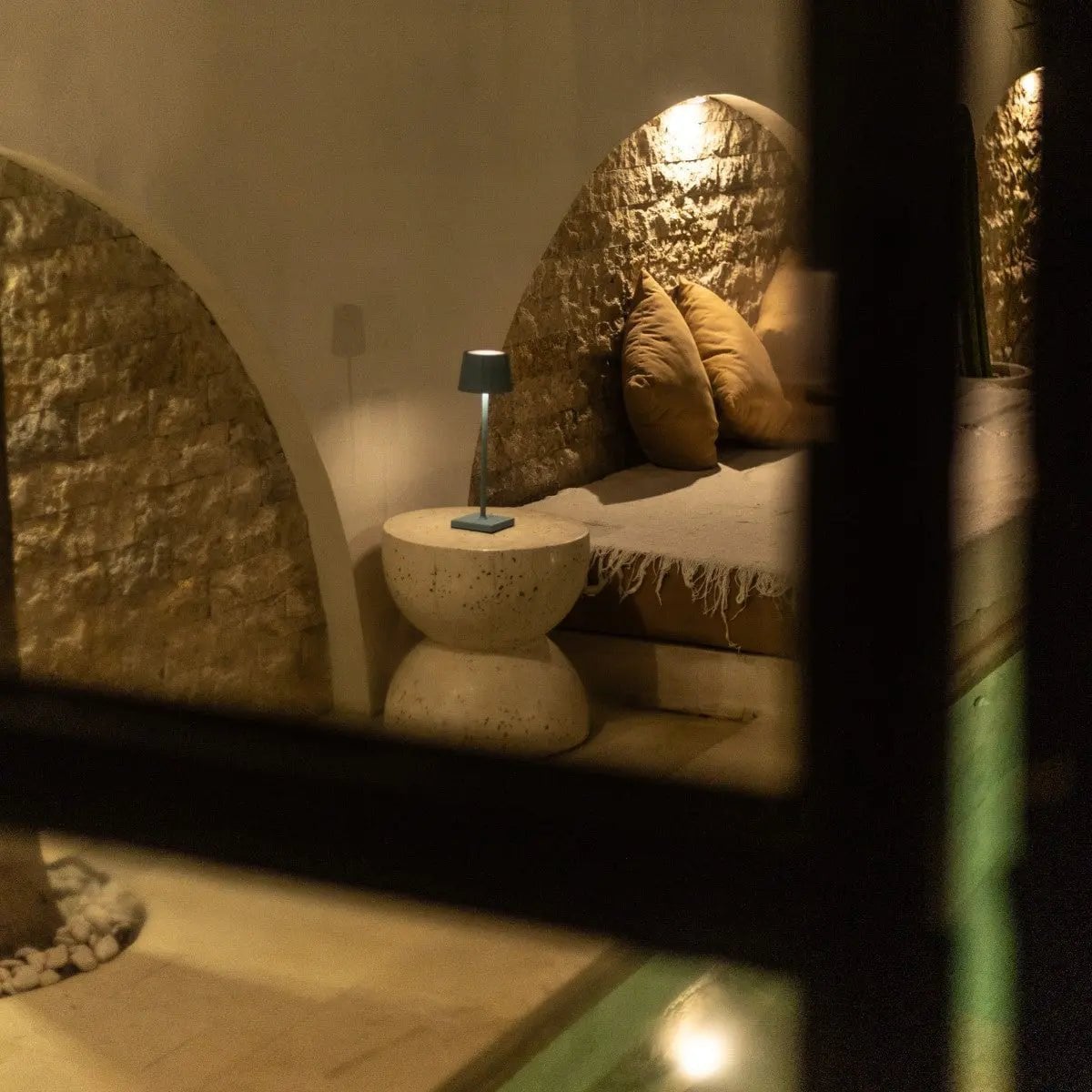 William Amsterdams Blauwe Oplaadbare Tafellamp | Dimbaar, batterijduur van 120 uur en USB-C