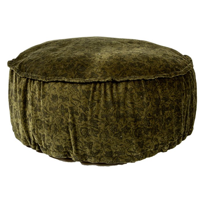 Fluwelen vloerkussen Sonia mos 65x25