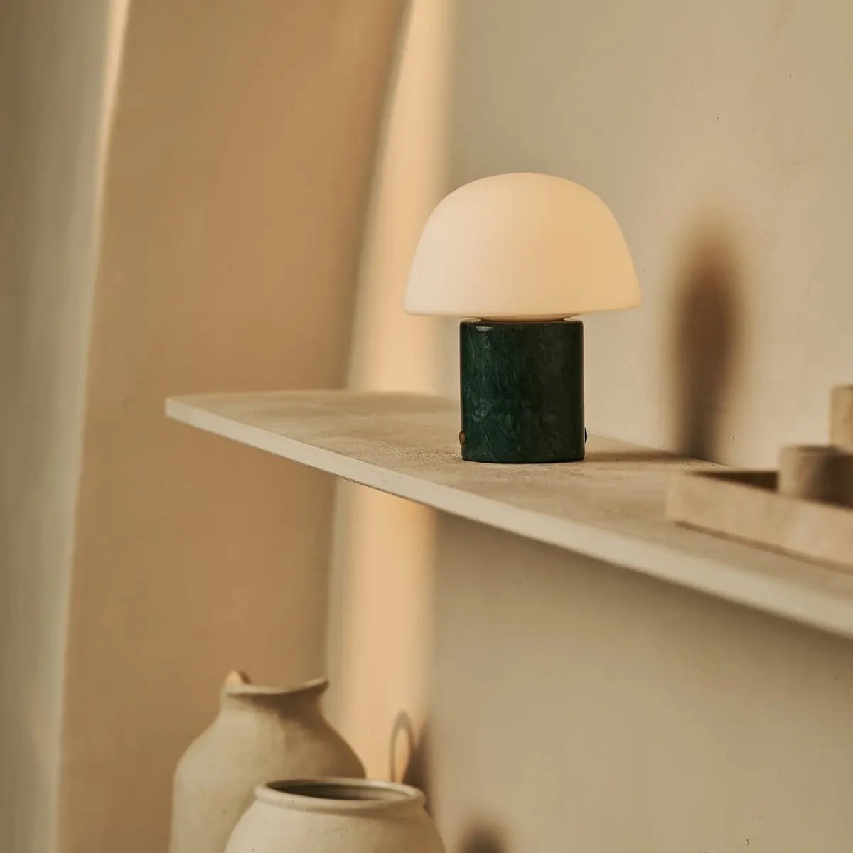 Maes Groen – Verde Alpi Marmeren Oplaadbare Tafellamp | Elegant, stijlvol en functioneel