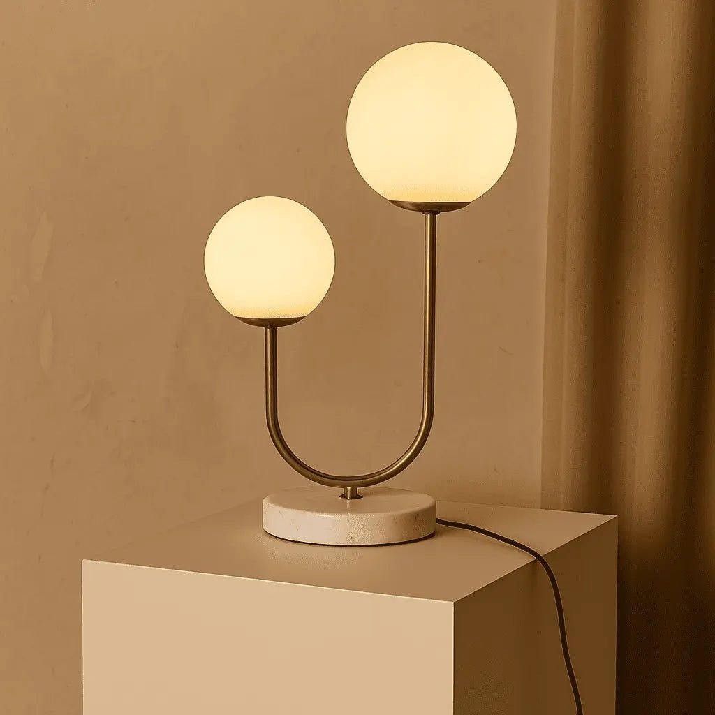 Giorgia elegante marmeren lamp | Matglazen lampen en snoerlamp