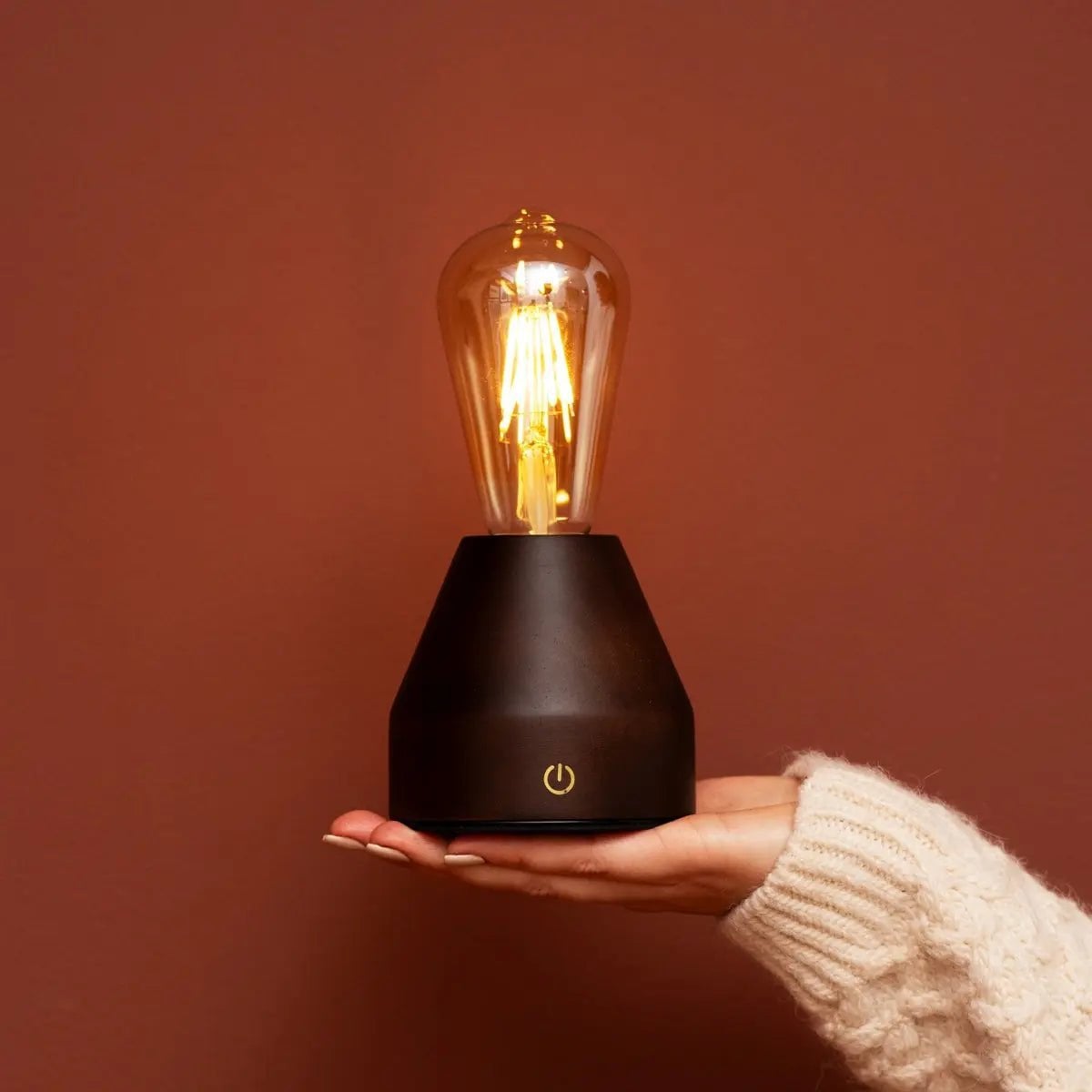 Zavi Donkerbruin Oplaadbare Tafellamp | LED, draadloos en batterijduur van 80 uur