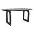 Bullnose eettafel zwart open onderstel