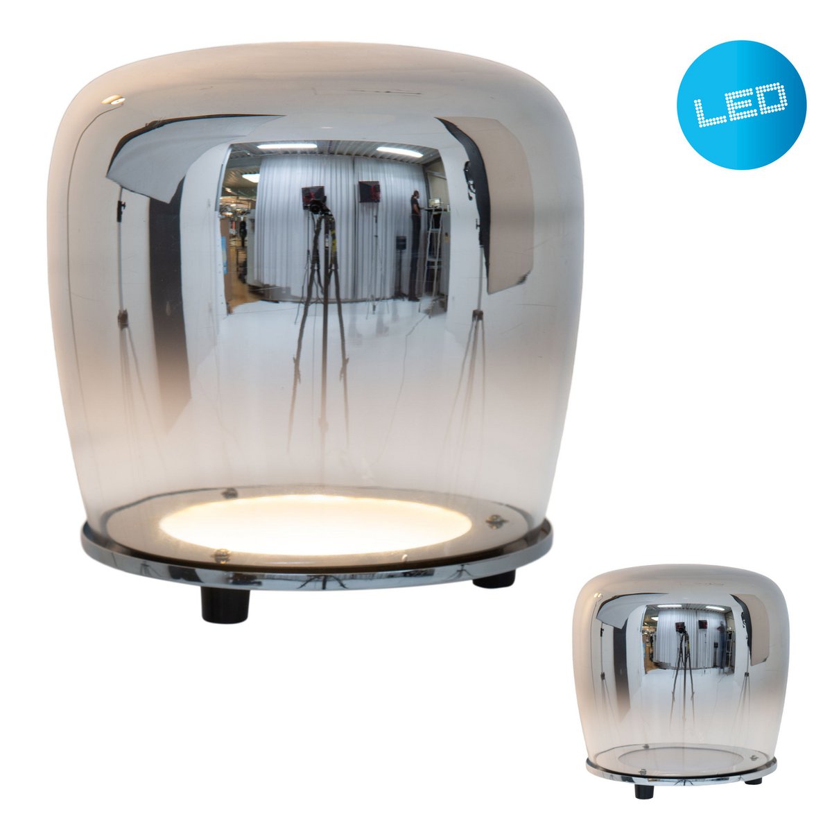 LED -tafellamp "Smoky" D: 18 cm