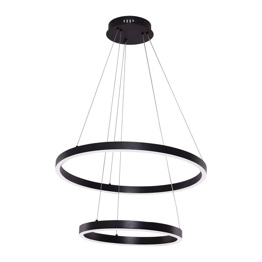 Hanglamp Neo Black | 2-Ring 40+60cm