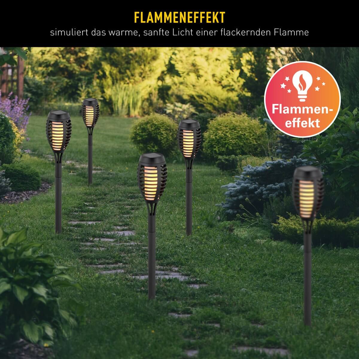 Aarde Spies Grijs Plastic 5-Delige Set – LED Buitenverlichting