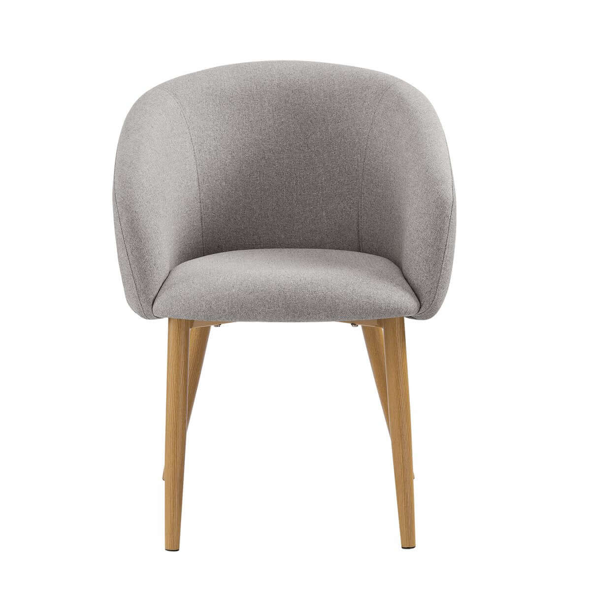 Armlehnstuhl 2er Set Strukturstoff Taupe - SalesFever