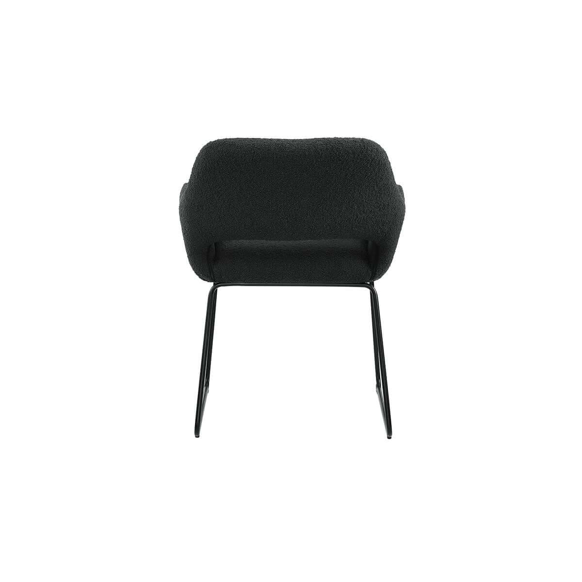 Armlehnstuhl mit Rücken Cut-Out Bouclé Stoff Anthrazit - SalesFever