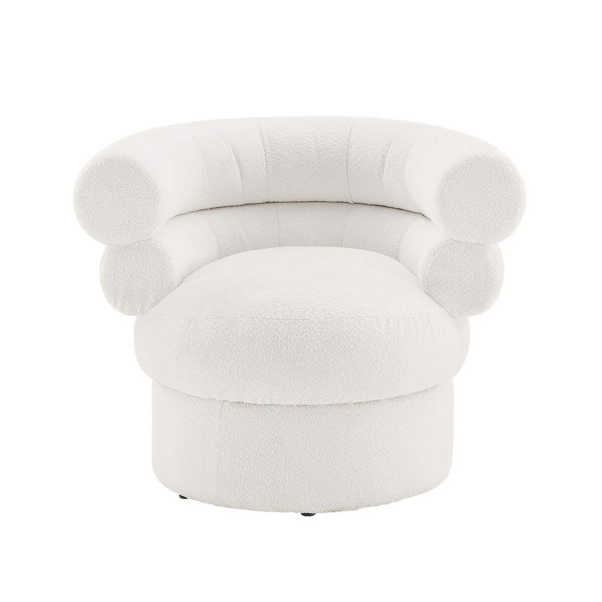 Armchair boucle fabric white - SalesFever