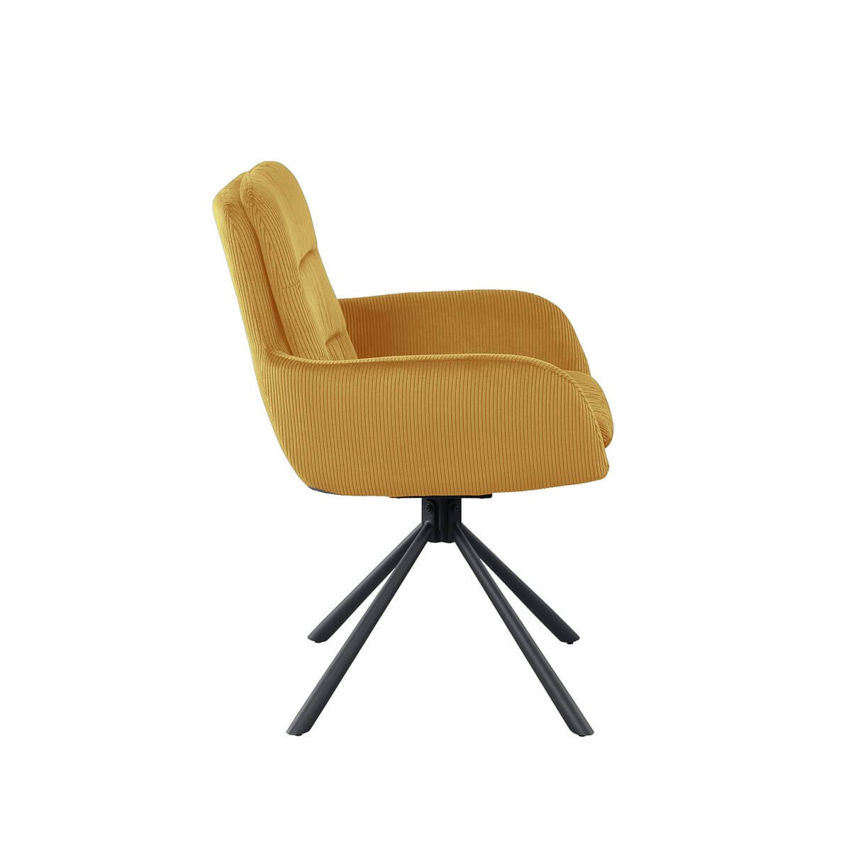 Armchair in corduroy look gold - SalesFever