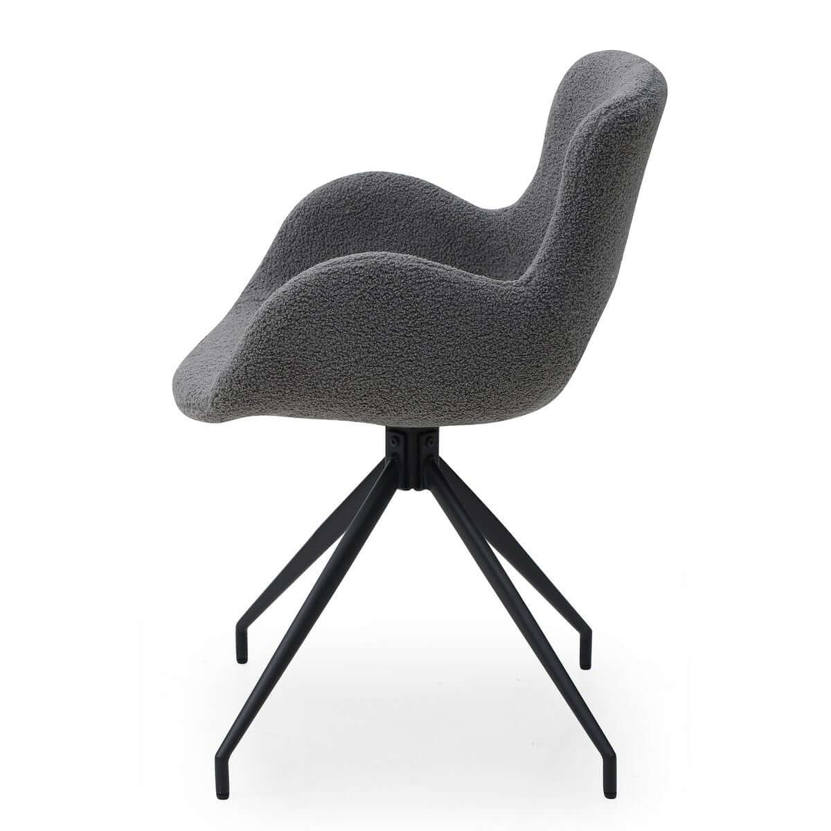 Armchair with cut-out back Dark grey - SalesFever