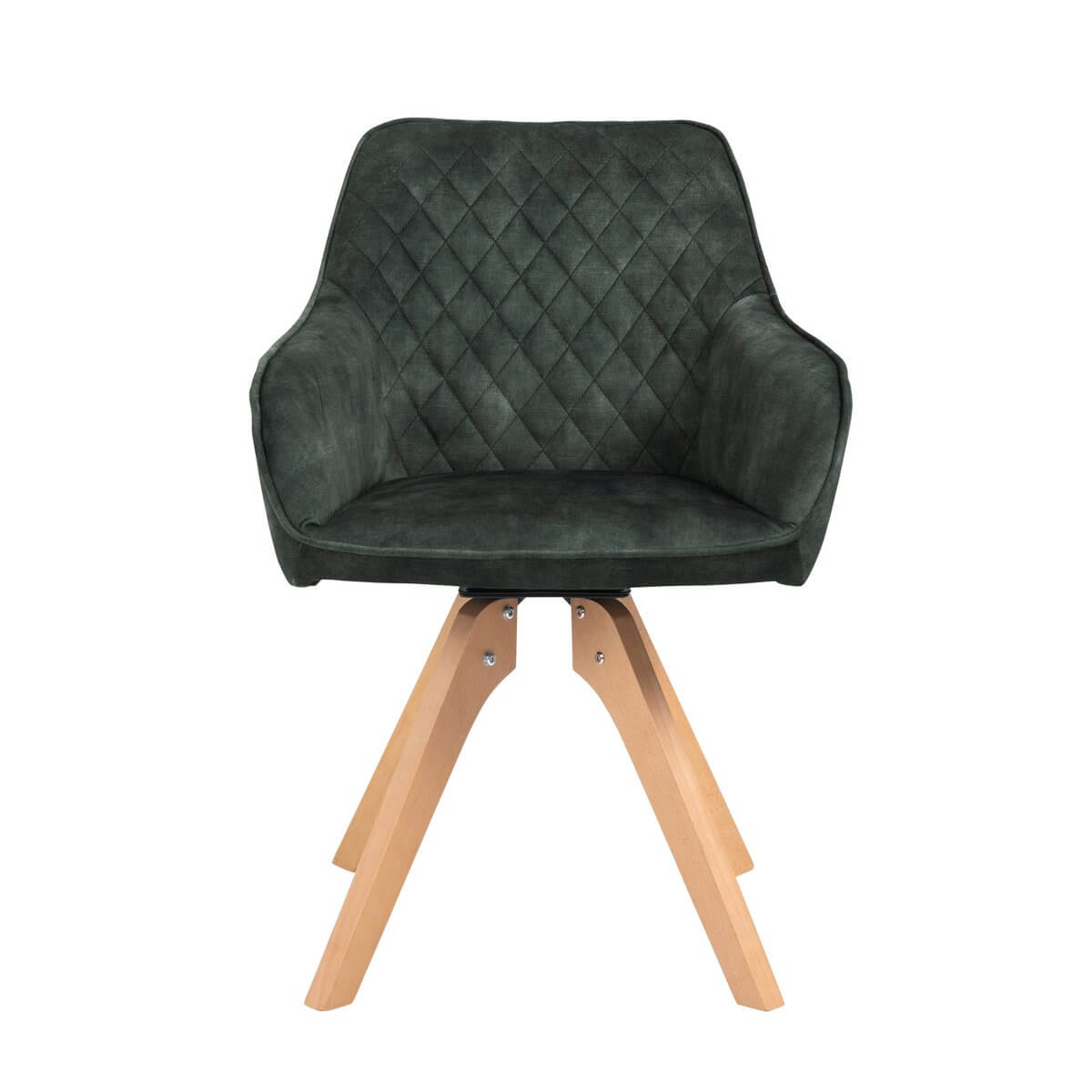 Armchair vintage velvet velor, dark green - SalesFever