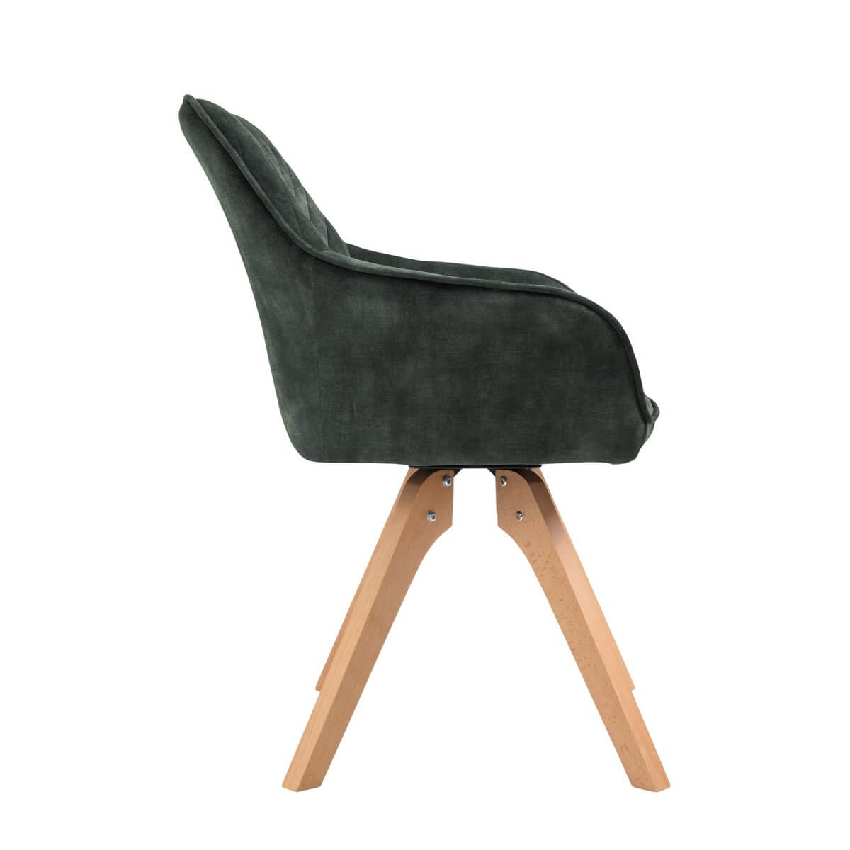 Armchair vintage velvet velor, dark green - SalesFever