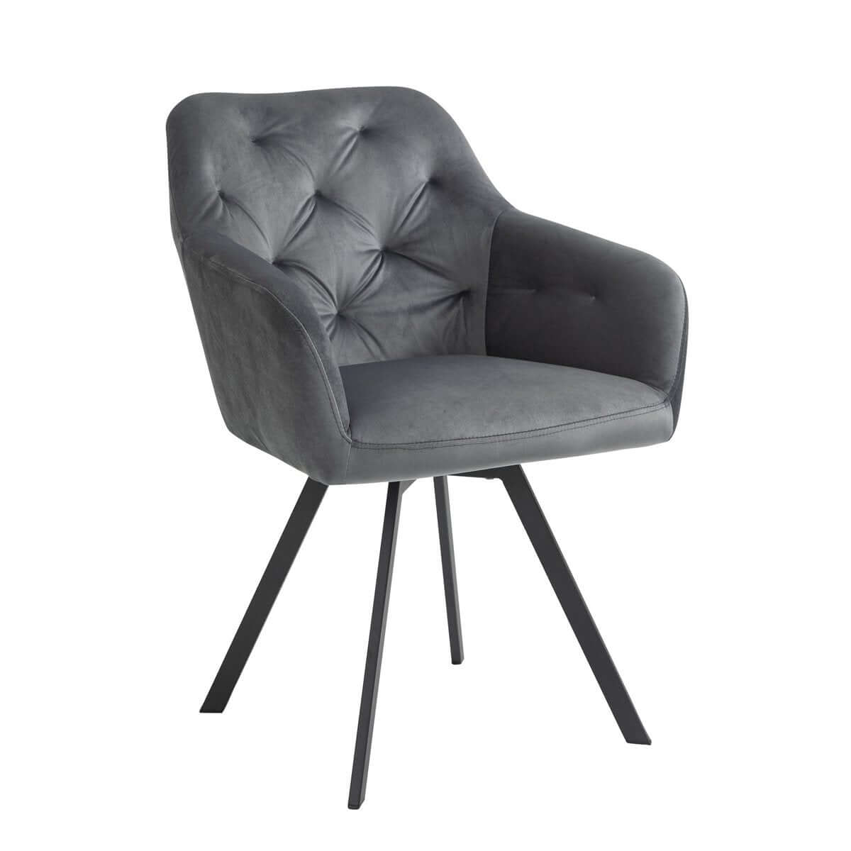 Armchair with 360° swivel function Grey - SalesFever