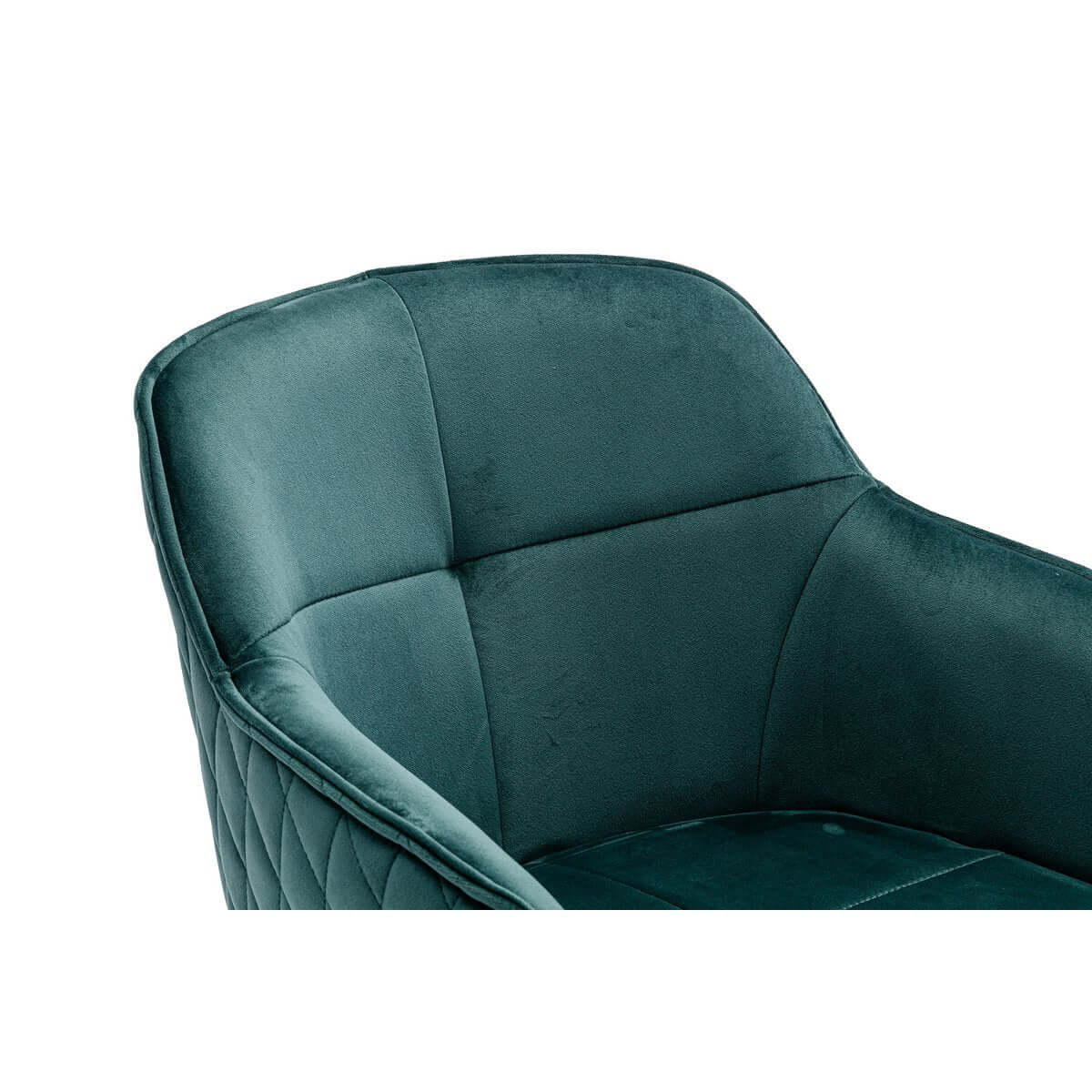 Armchair with honeycomb quilting green - SalesFever