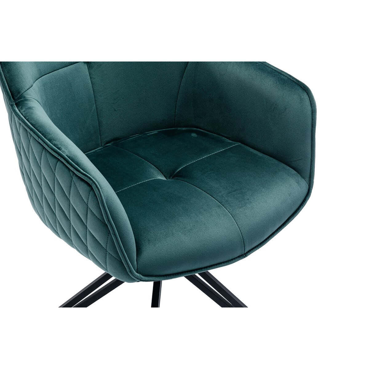 Armchair with honeycomb quilting green - SalesFever