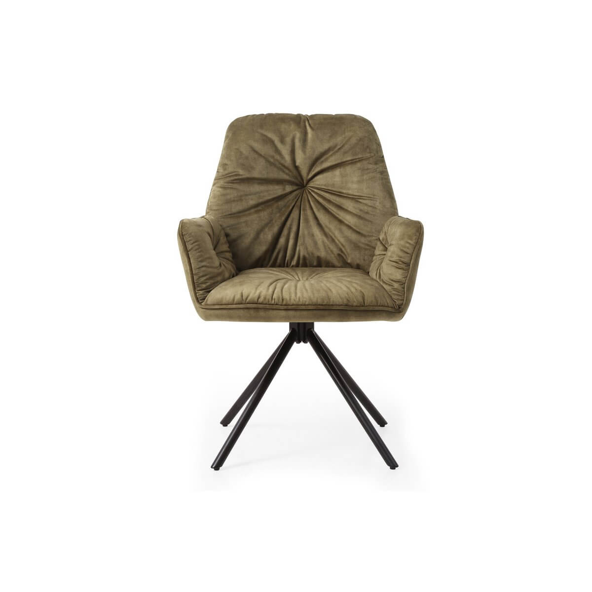 Armchair with 360° rotation function, green - SalesFever
