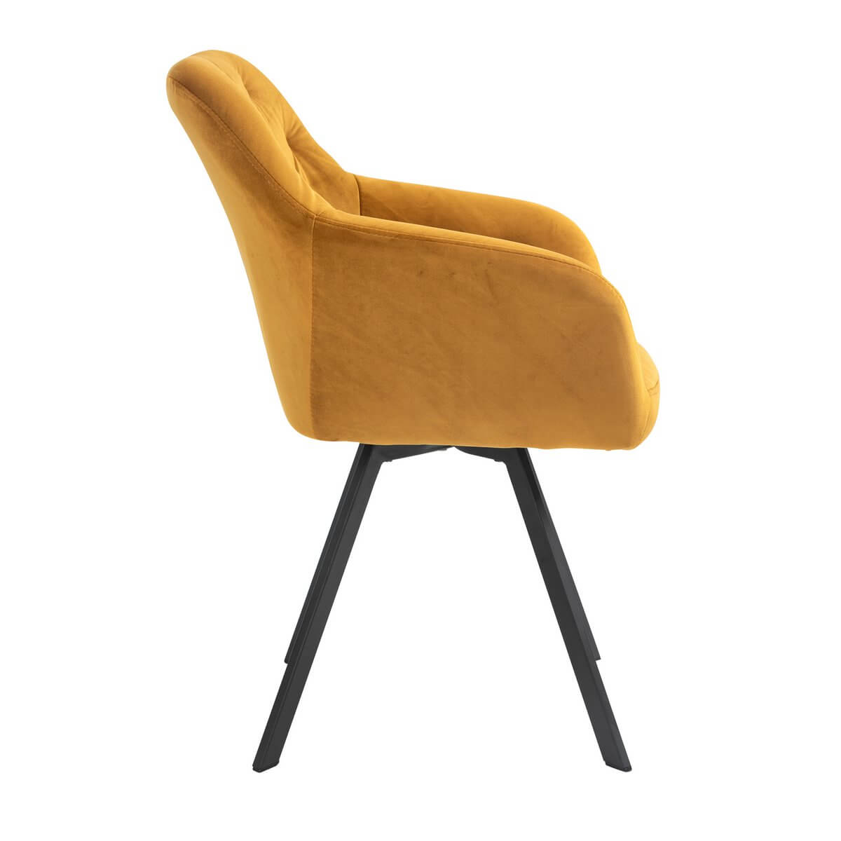Armchair with 360° swivel function Mustard yellow - SalesFever