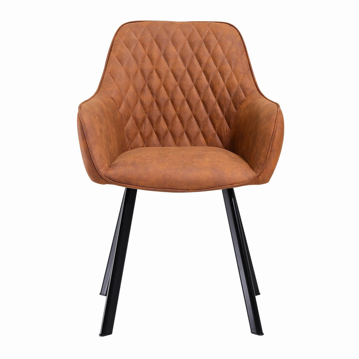 Armchair set of 2 brown microfiber - SalesFever