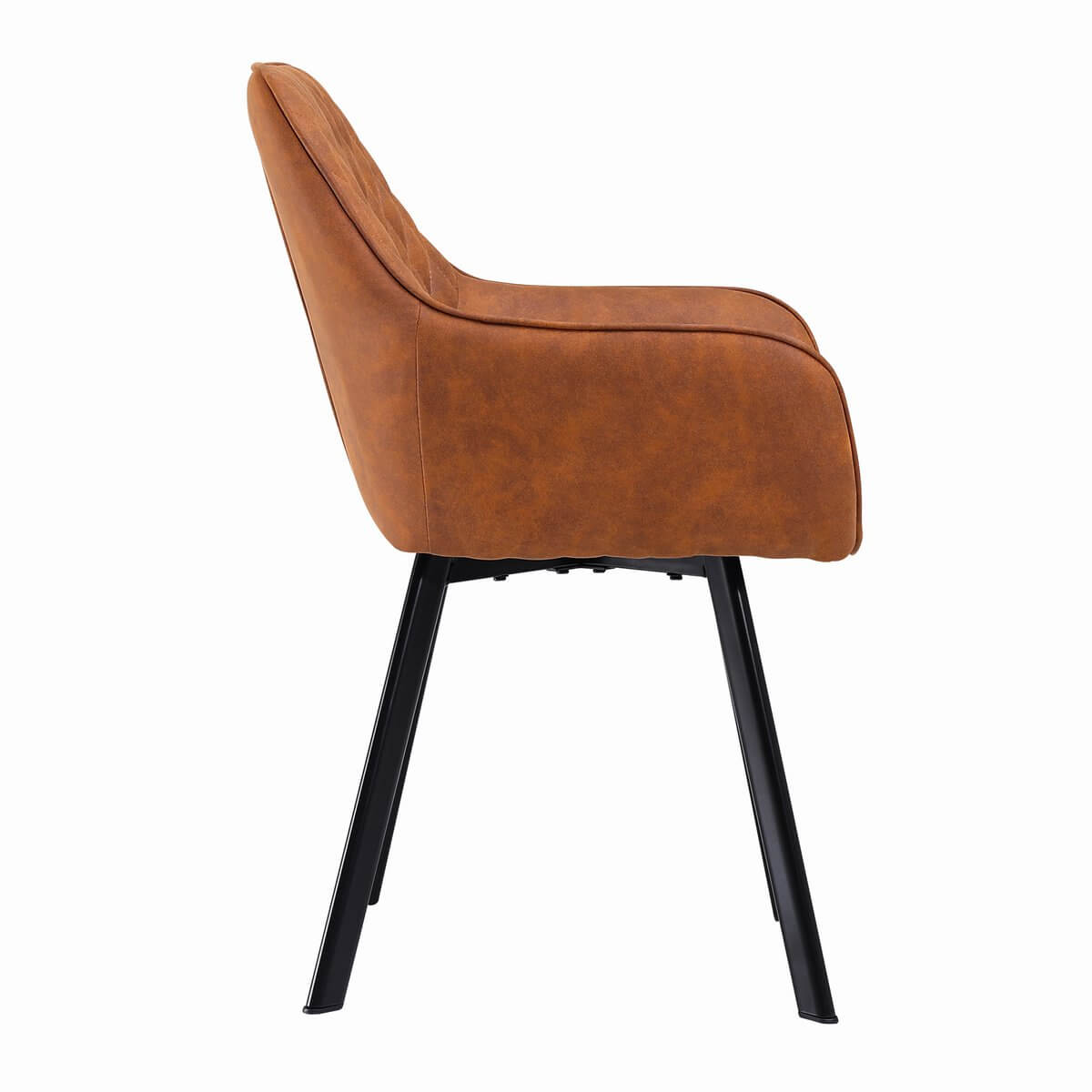 Armchair set of 2 brown microfiber - SalesFever