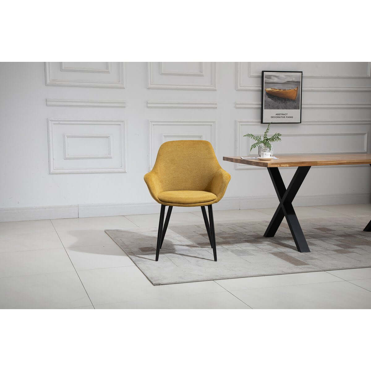 Set of 2 armchairs yellow - SalesFever