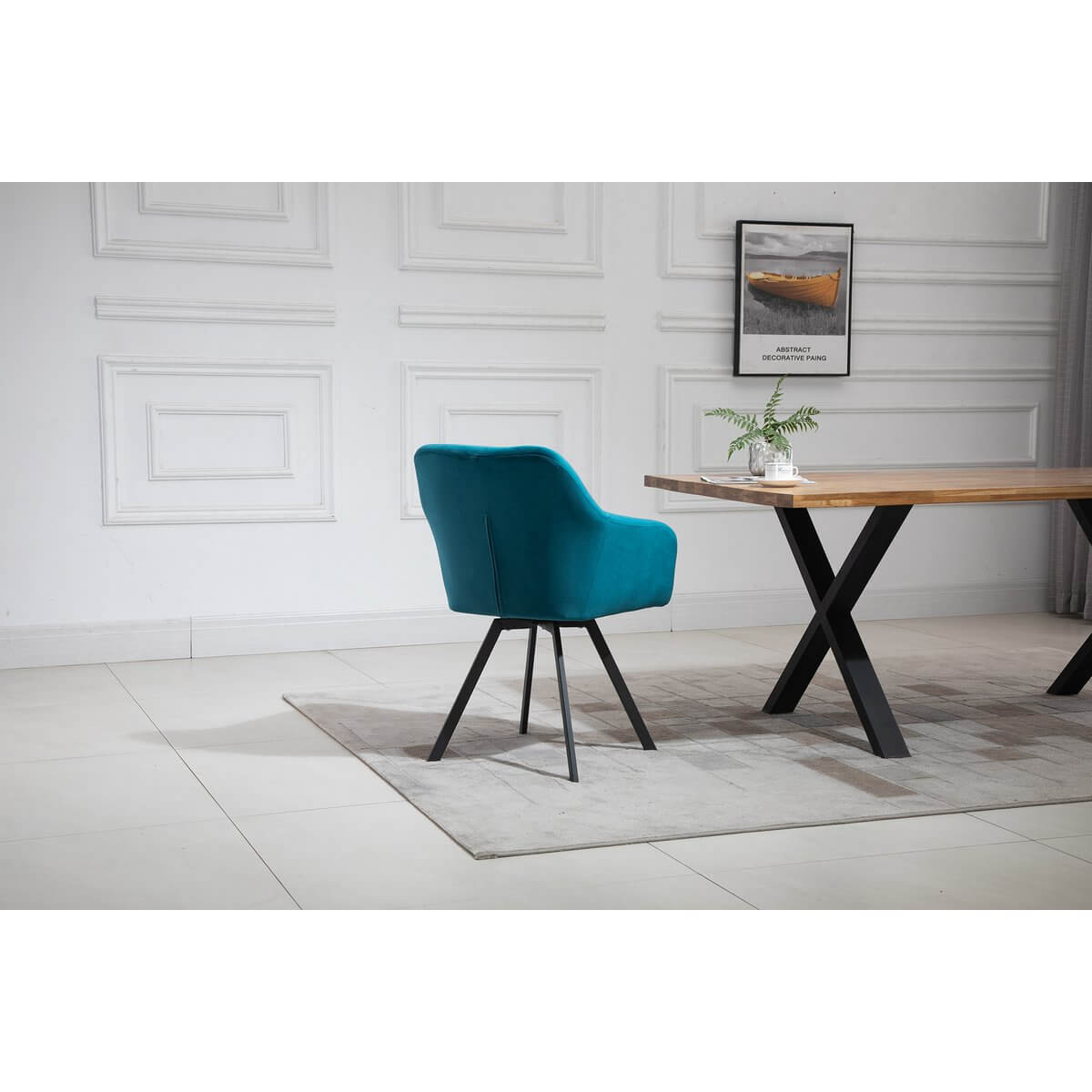 Armchair with 360° swivel function Turquoise - SalesFever