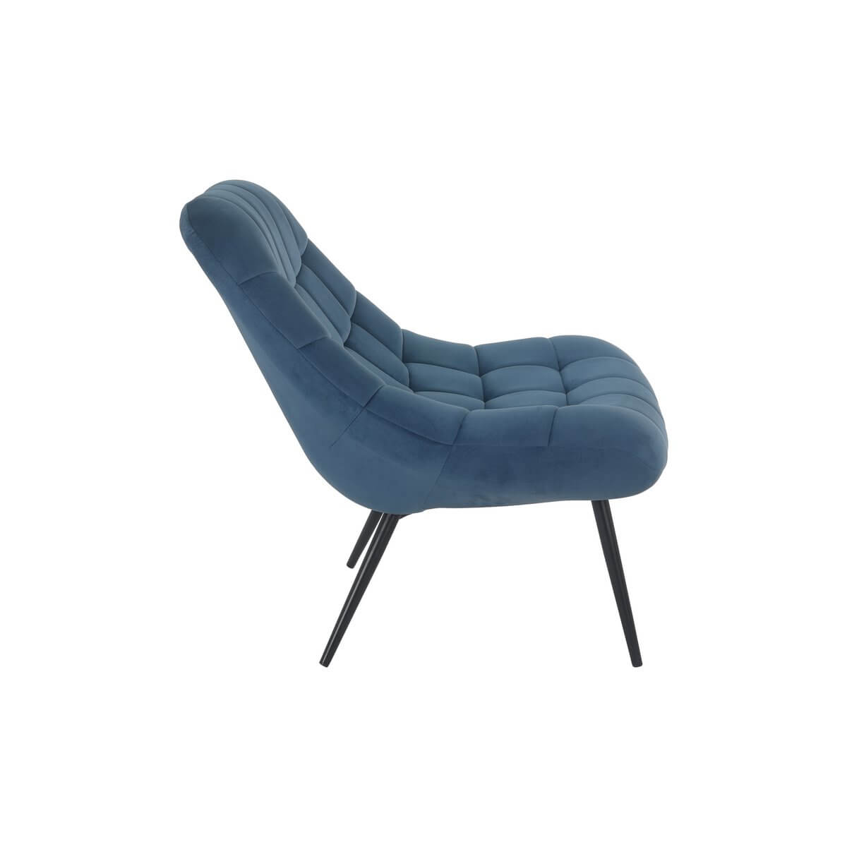 Armchair XXL velvet blue metal black - SalesFever