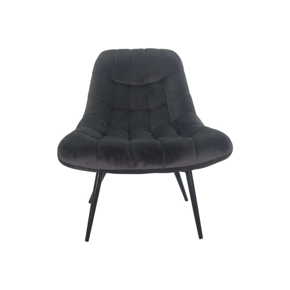 Armchair XXL velvet gray metal black - SalesFever