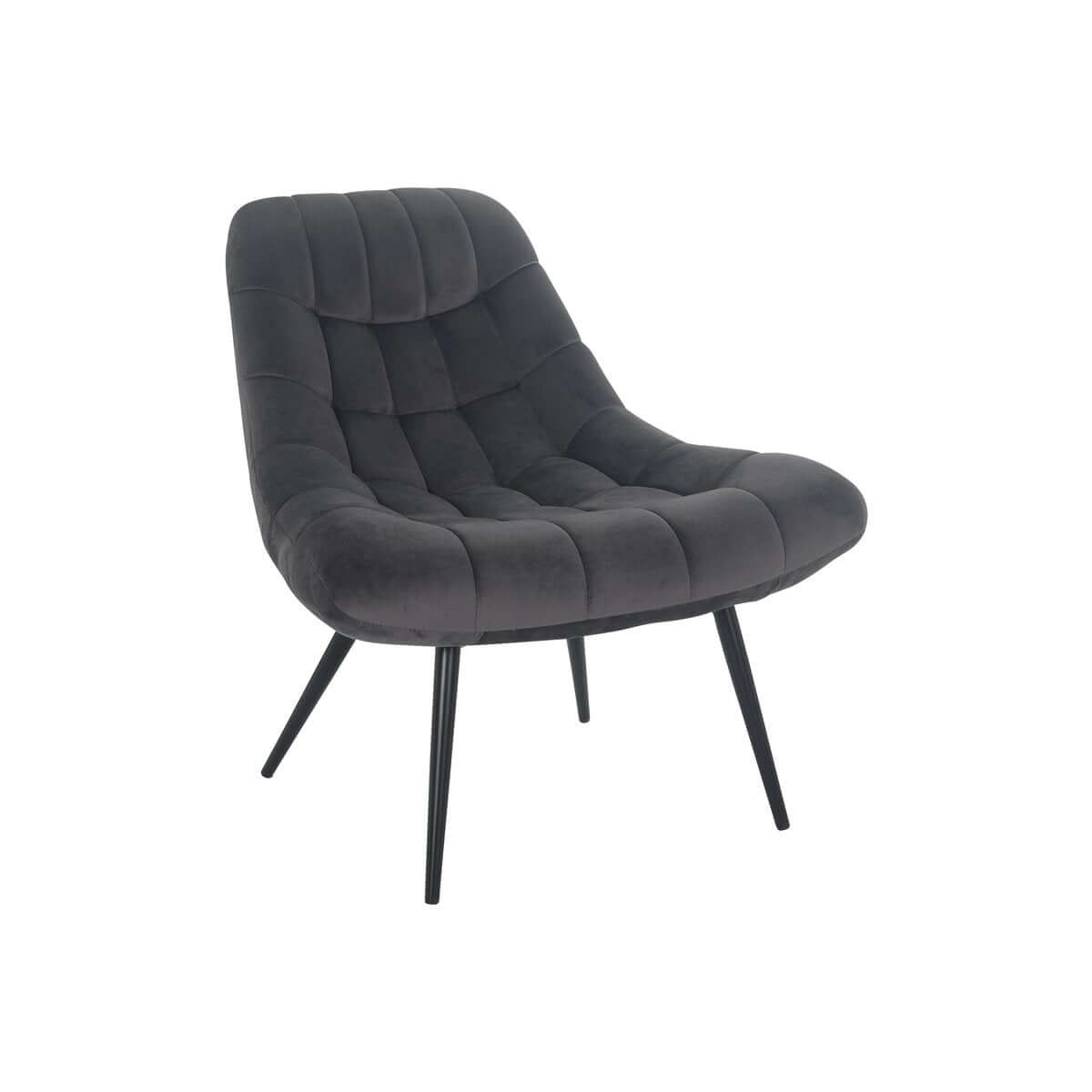 Armchair XXL velvet gray metal black - SalesFever