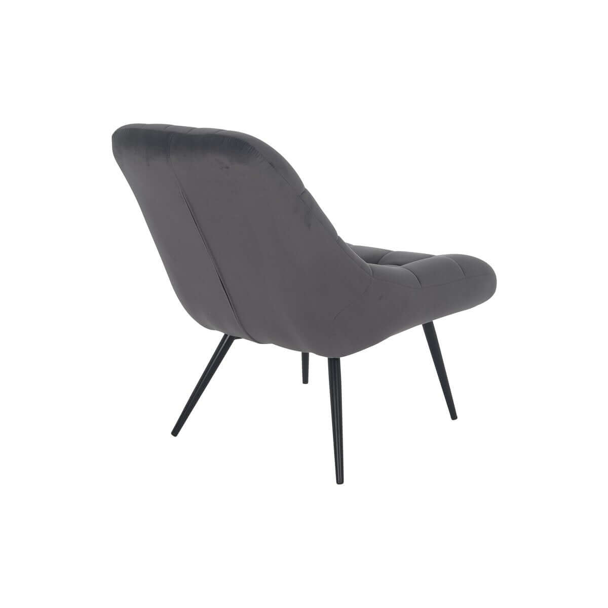 Armchair XXL velvet gray metal black - SalesFever