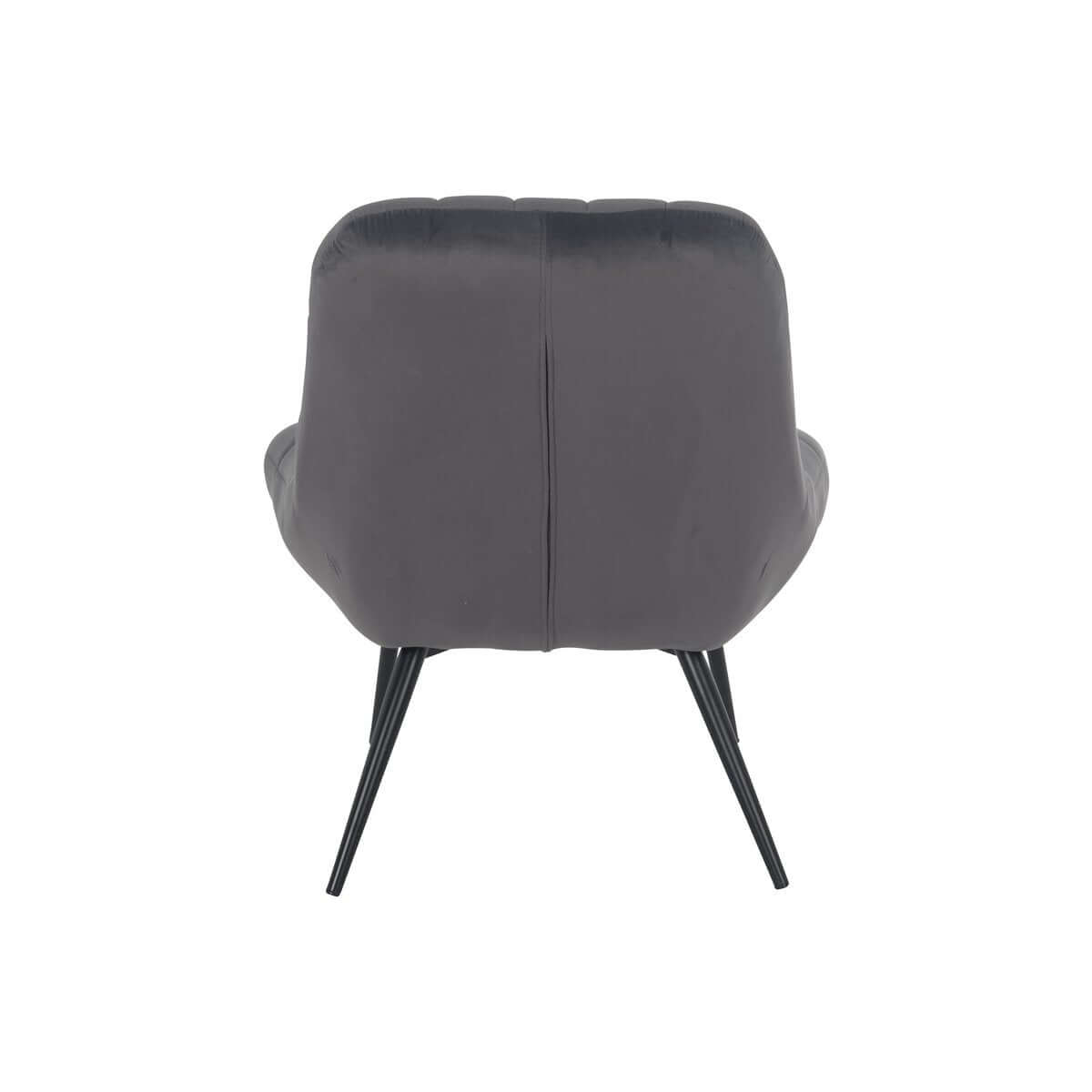 Armchair XXL velvet gray metal black - SalesFever