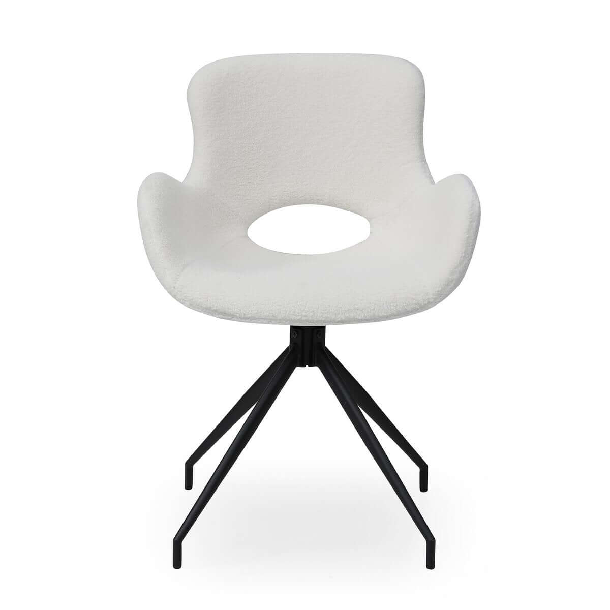 Armchair with cut-out back White - SalesFever