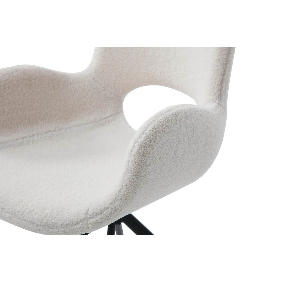 Armchair with cut-out back White - SalesFever