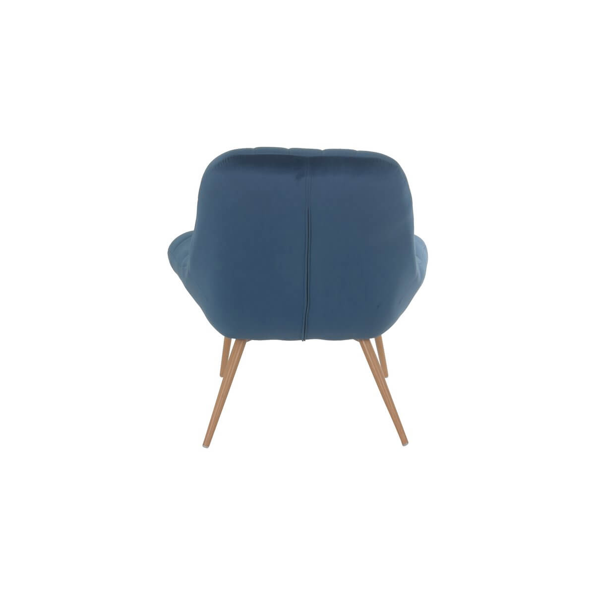 Armchair XXL velvet blue metal wood look - SalesFever