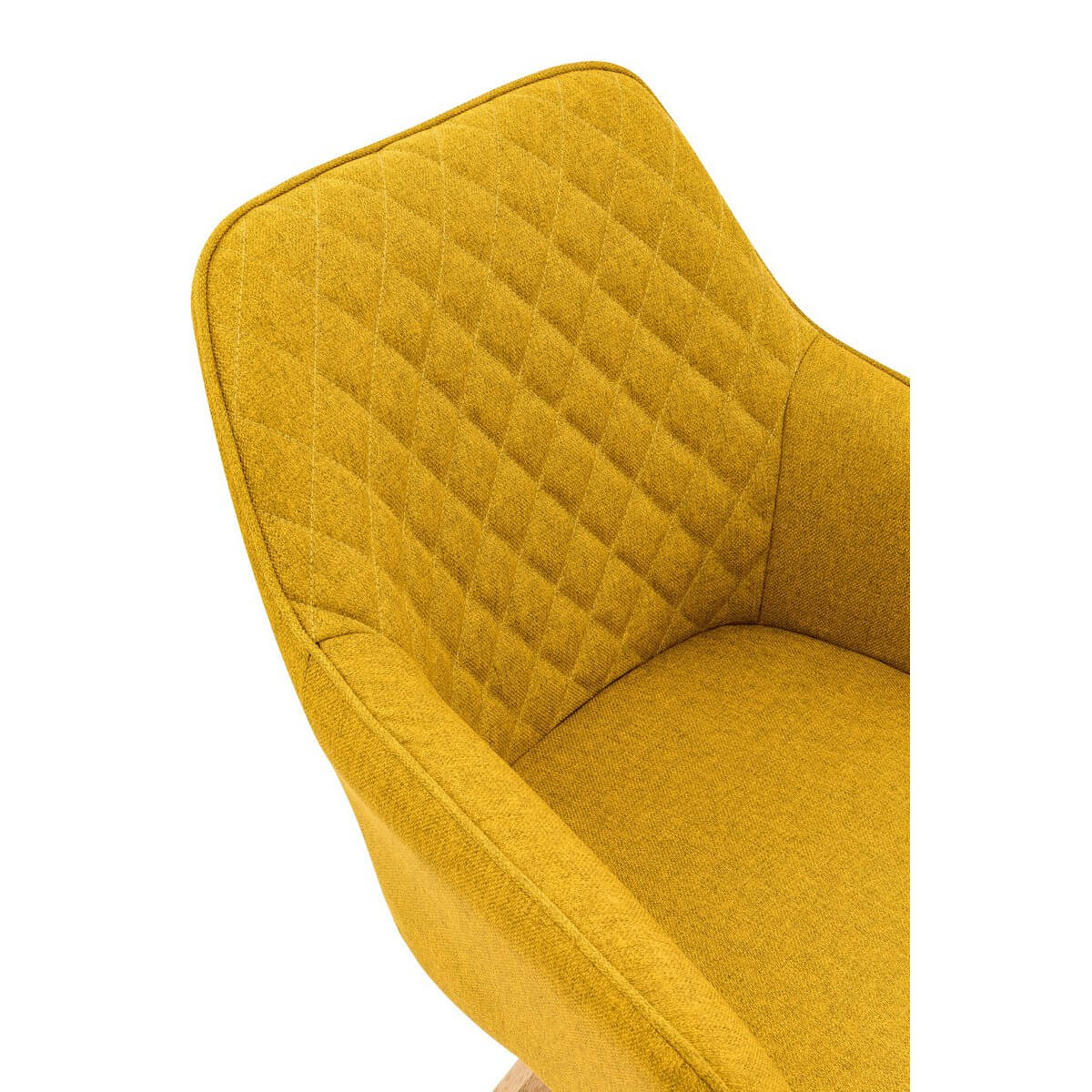 Armchair set of 2 curry yellow textile - SalesFever