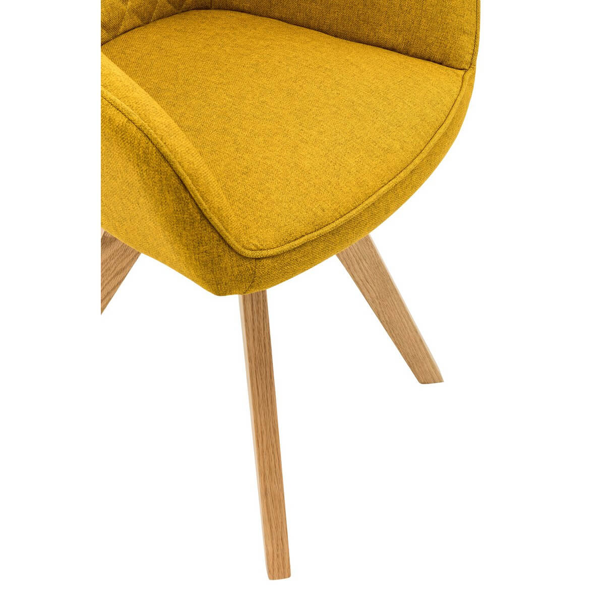 Armchair set of 2 curry yellow textile - SalesFever
