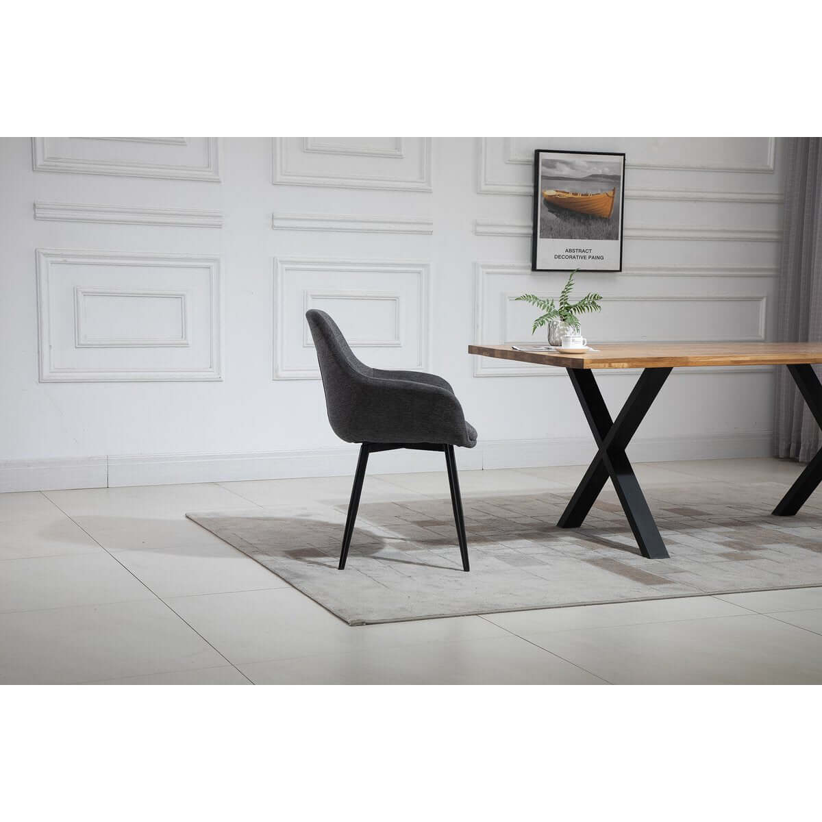 Set of 2 armchairs anthracite - SalesFever