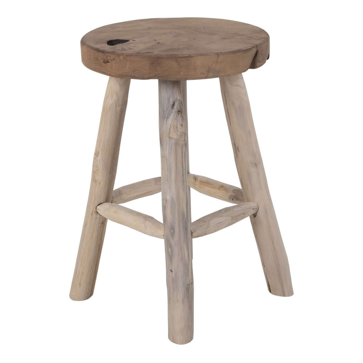 Badia Stool - Teak, Natural - Ø30x45 cm - House Nordic ApS