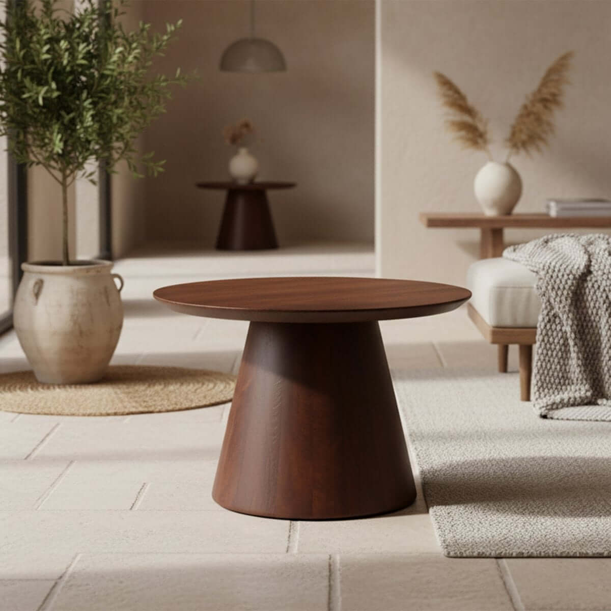 Bullnose cone bijzettafel 55cm - Raw Materials