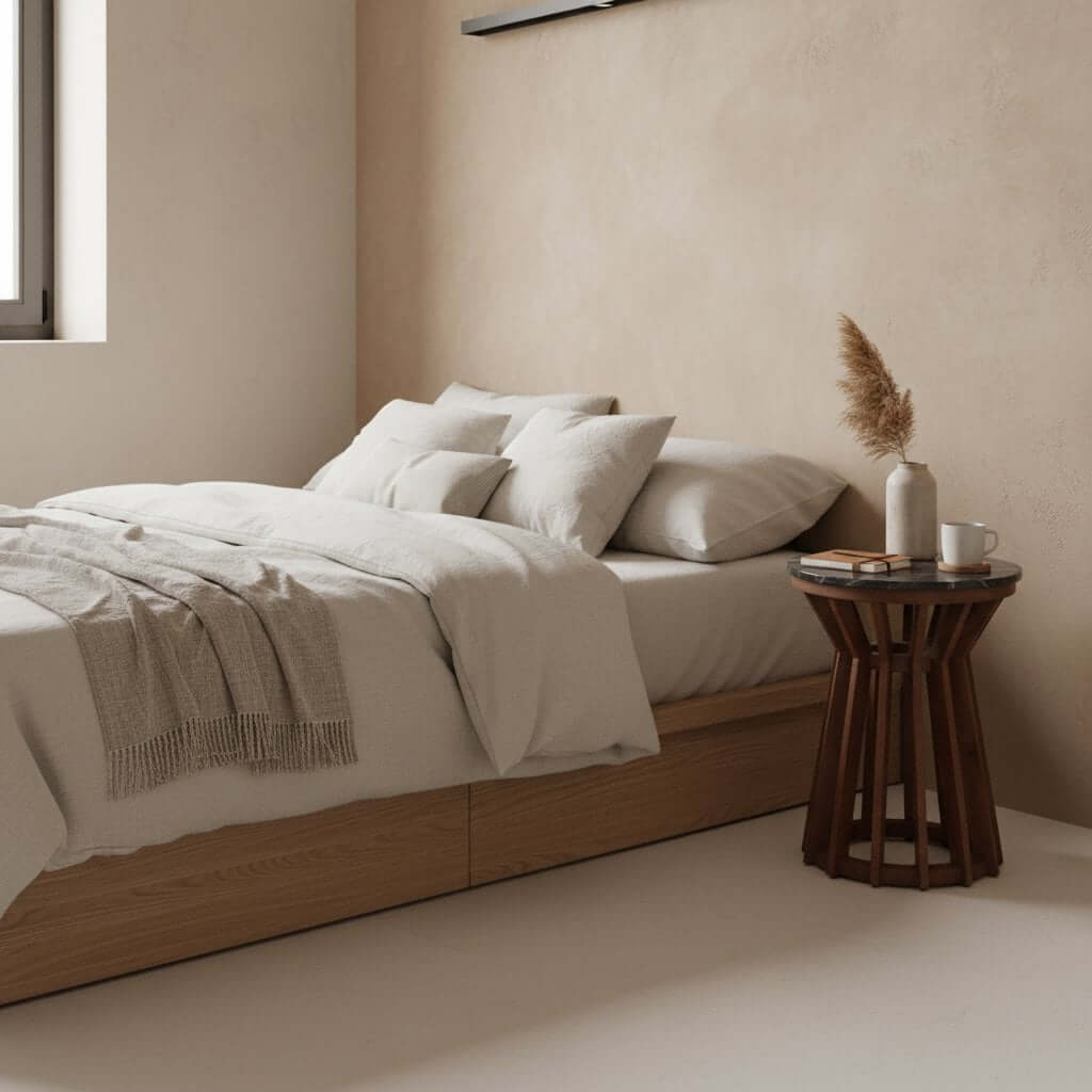 Sabah bijzettafel marmer zwart - 40x40x50 cm - Raw Materials