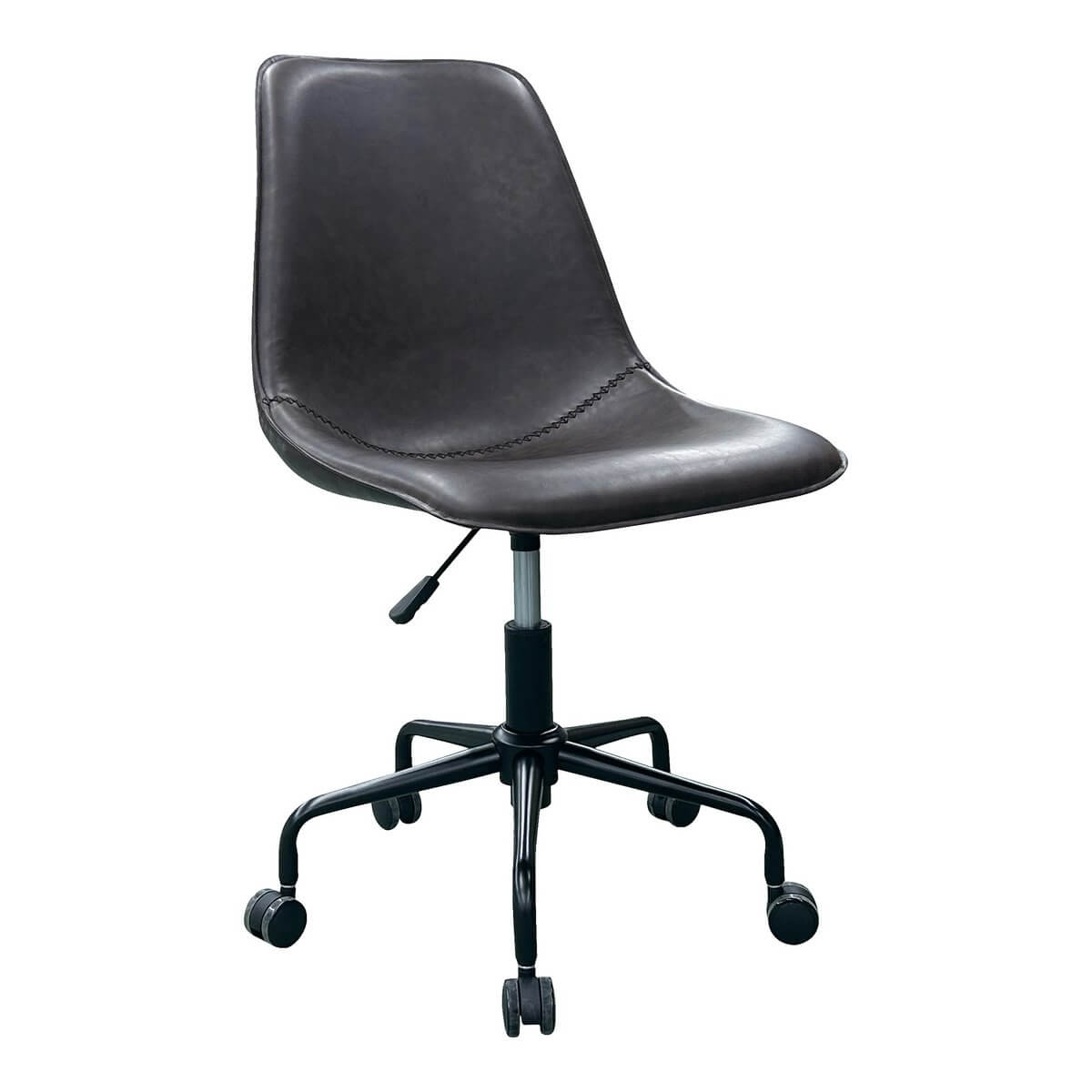 Monaco Office Chair - Brown, PU/Steel, 56x48x93 cm - House Nordic ApS