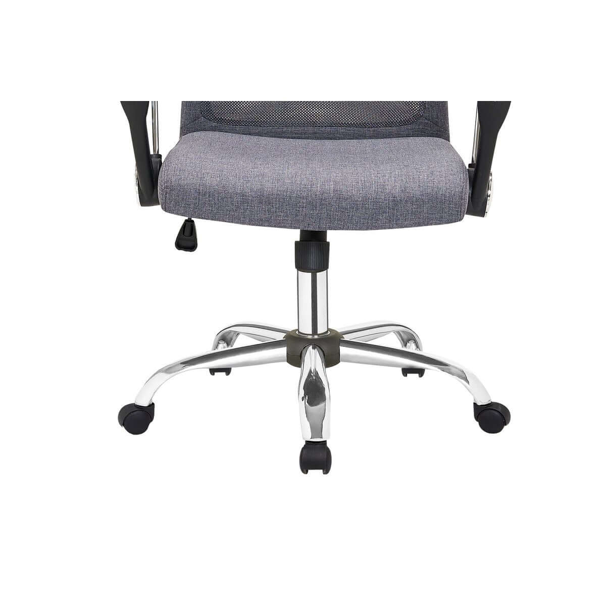 Gray office chair with mesh and fabric upholstery - SalesFever