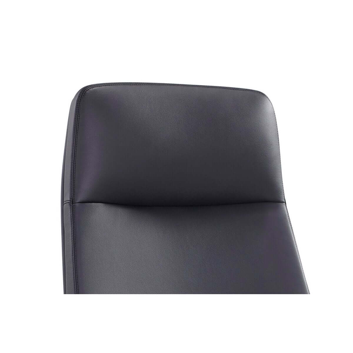Office chair faux leather look black - SalesFever